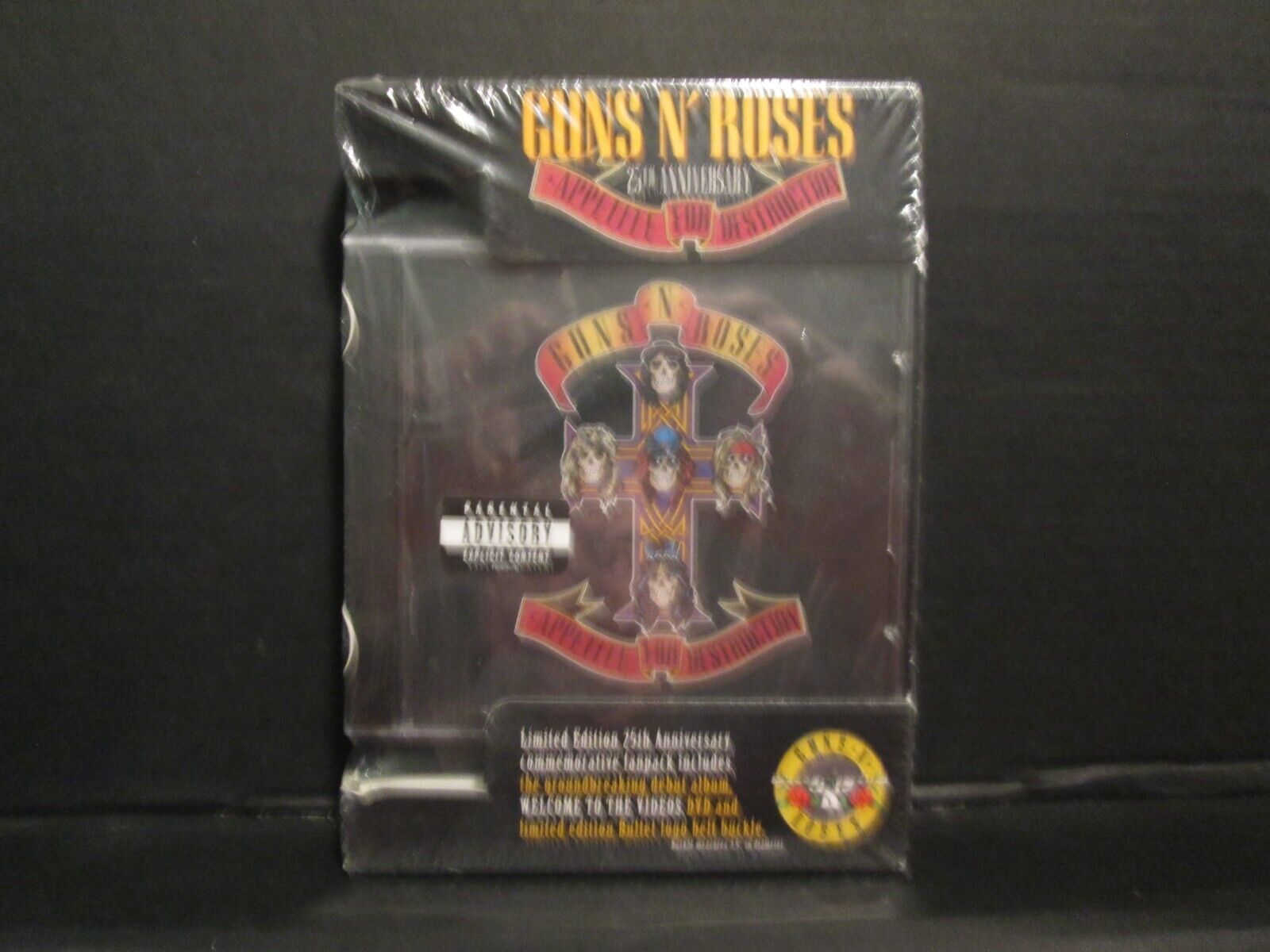Guns N Roses Appetite For Destruction 25th Anniversary CD DVD Belt Buckle Rare