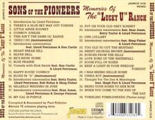 THE SONS OF THE PIONEERS - MEMORIES OF THE LUCKY U RANCH NEW CD picture