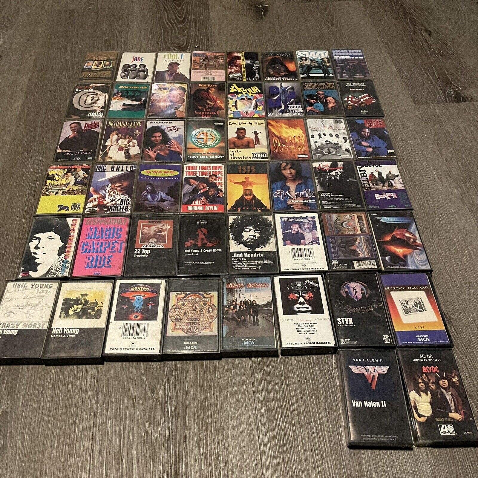 Lot Of 50 Cassette Tapes Collection Vintage lot Rock And Hip Hop