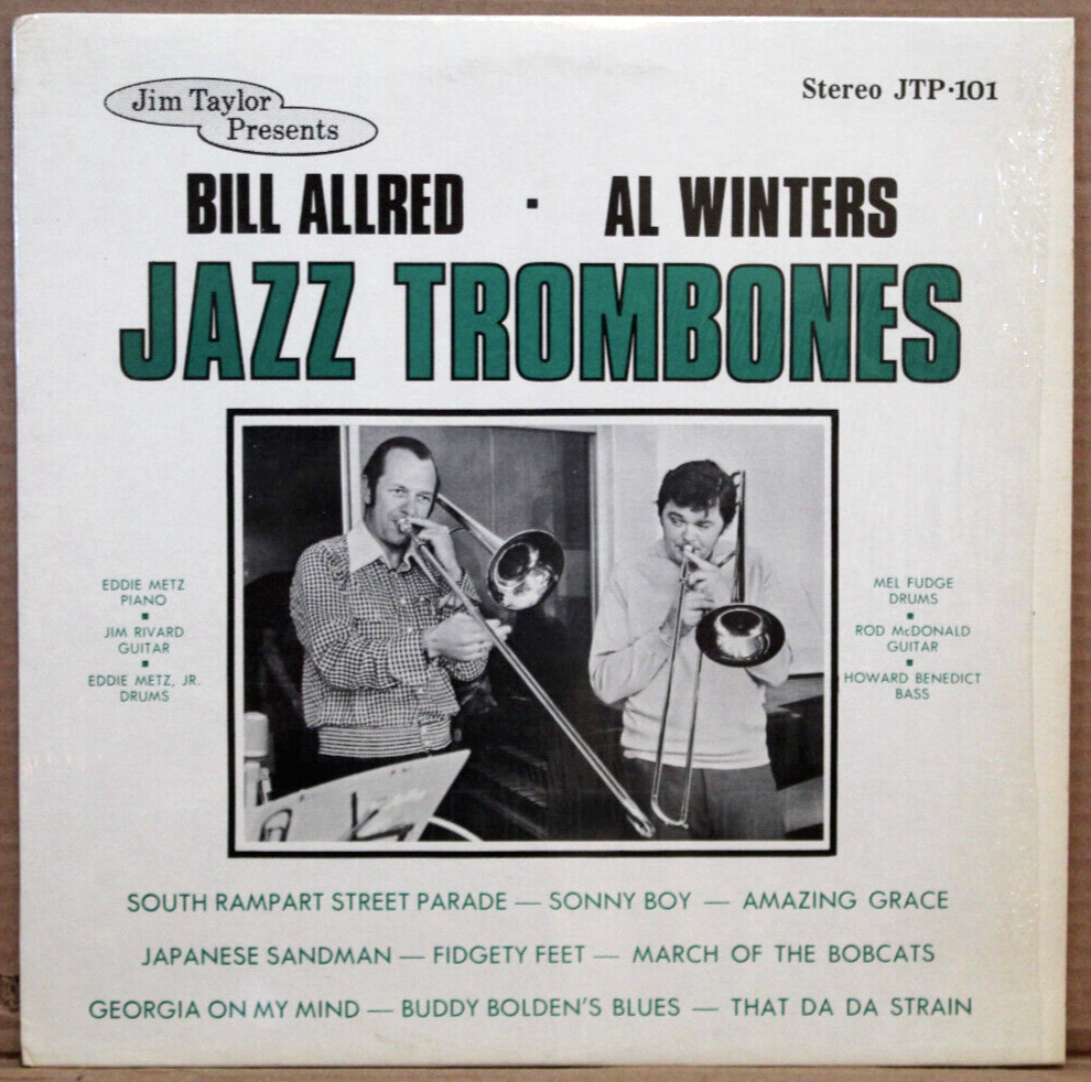 Bill Allred Al Winters Jazz Trombones JTP-101 1974 lp vinyl