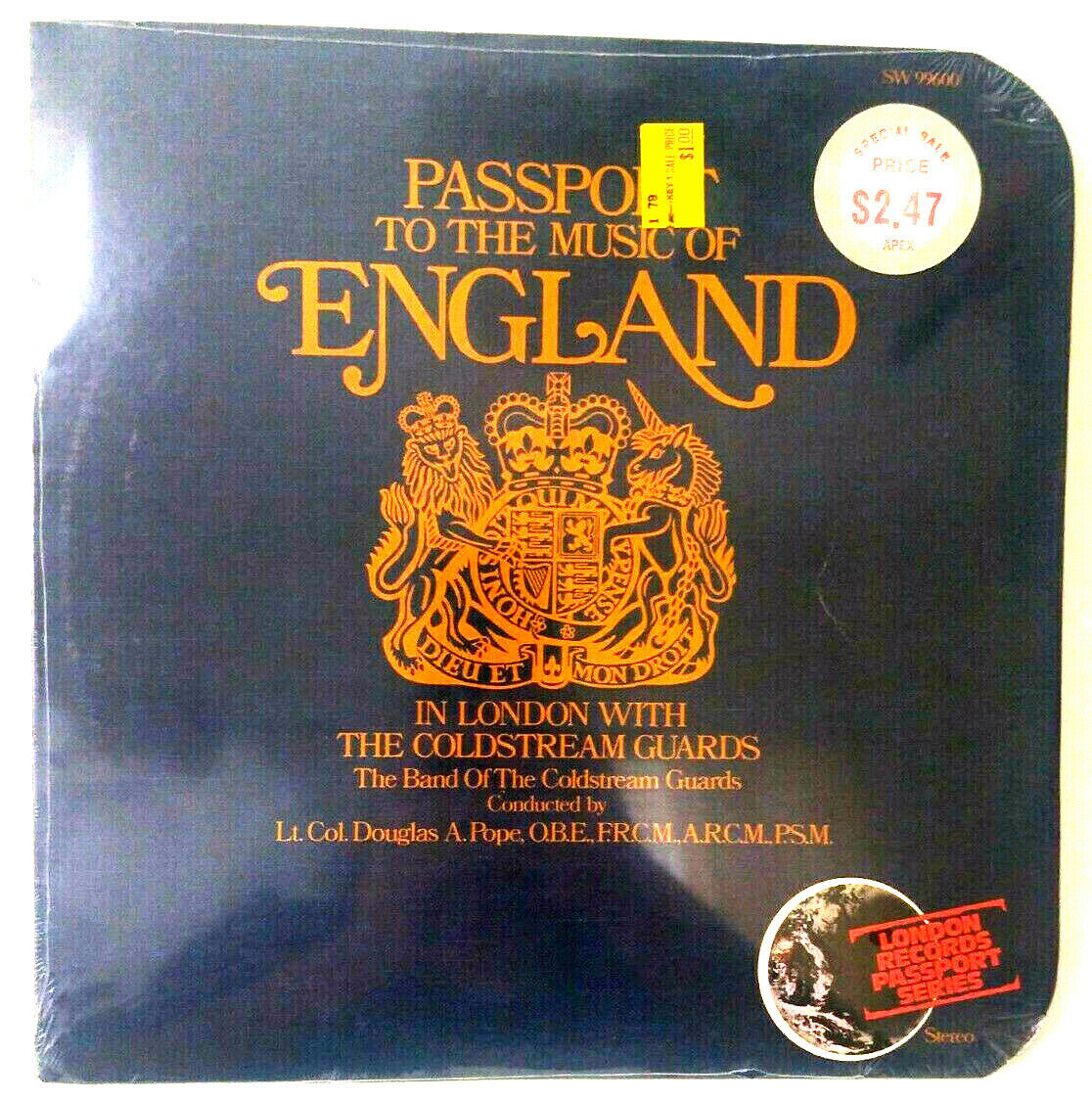 Passport to the Music of England  LP THE BAND of the COLDSTREAM GUARDS SW-99600 