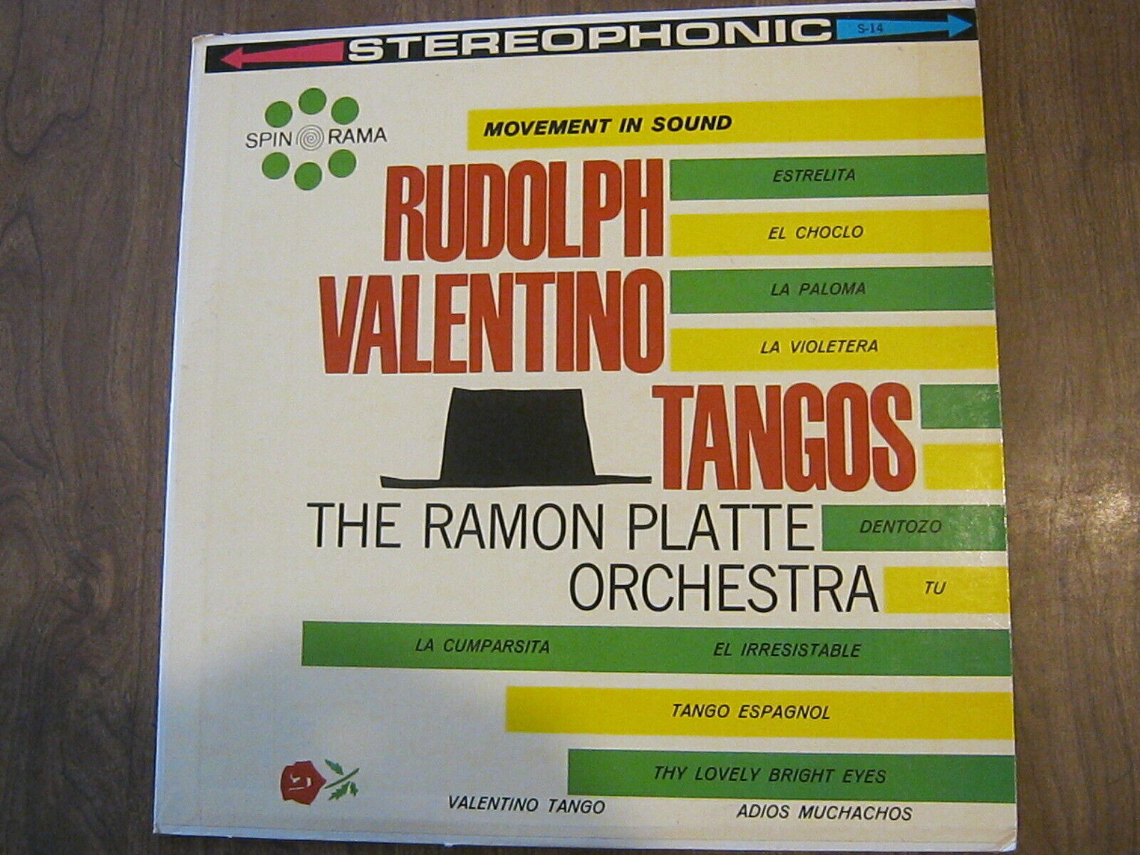 Rudolph Valentino Tangos, The Ramon Platte Orchestra (S 14), 1962 LP (MW-103)