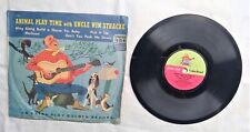 Vtg 1953 Animal Play Time w/Uncle Win Stracke Golden Vinyl Record S139 6 7/8