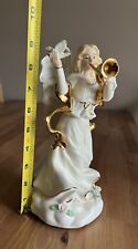 Vintage 1982 Beautiful porcelain Angel Wind Up Musical Movement picture