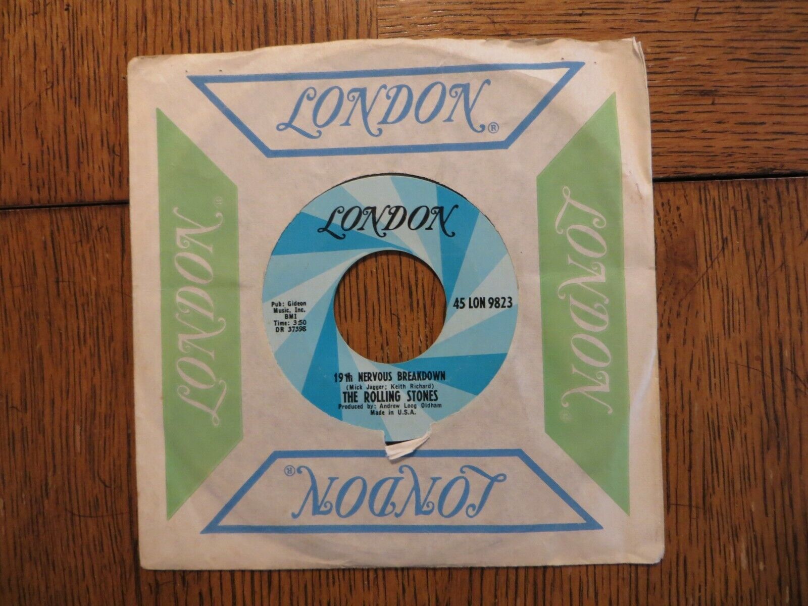Rolling Stones – 19th Nervous Breakdown - 1966 - London 45 LON 9823 7\