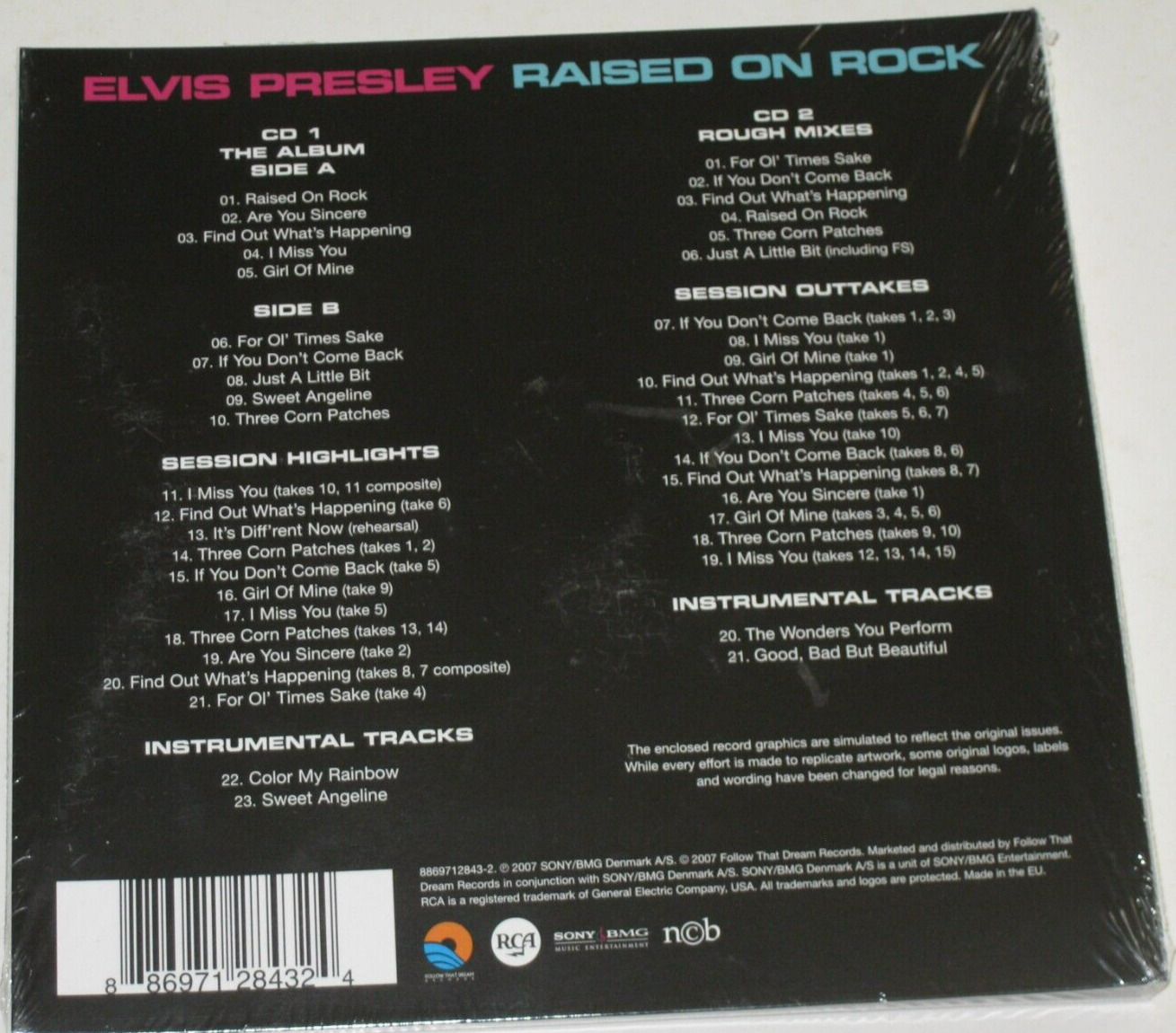 Elvis - Raised On Rock-FTD-2CD- Elvis Country- Fool-Now -Sings Memphis Tennessee