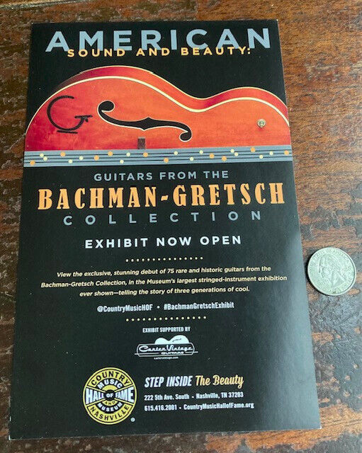Gretsch Guitar Co. Souvenir Flyer from Bachman Exibit for Music Room Studio USA