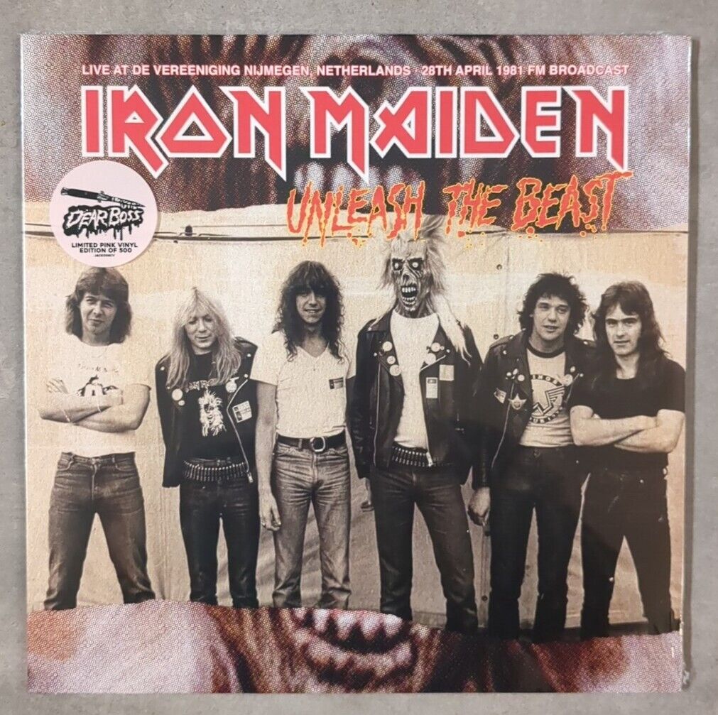 IRON MAIDEN UNLEASH THE BEAST LP LIVE 1981 SEALED PINK  VINYL Ltd. 500 Copies