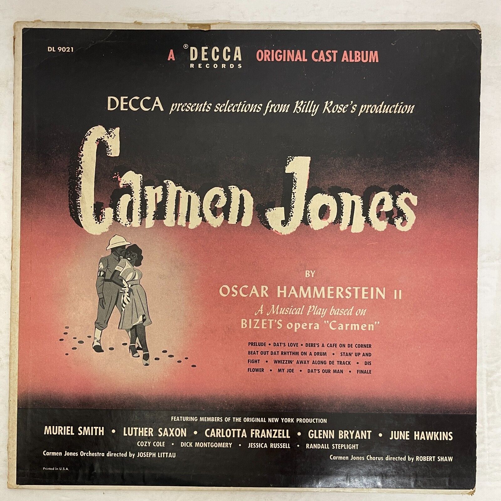 Carmen Jones Oscar Hammerstein II  Vinyl, LP Decca ‎– DL 9021