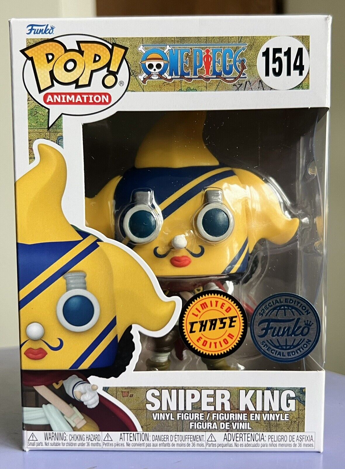 CHASE Funko Pop Animation: SNIPER KING #1514 (One Piece) w/ Protectorbb