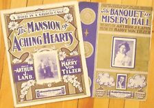 Two sad songs -- Mansion of Aching Hearts, Banquet in Misery Hall vtg Music 1902 picture
