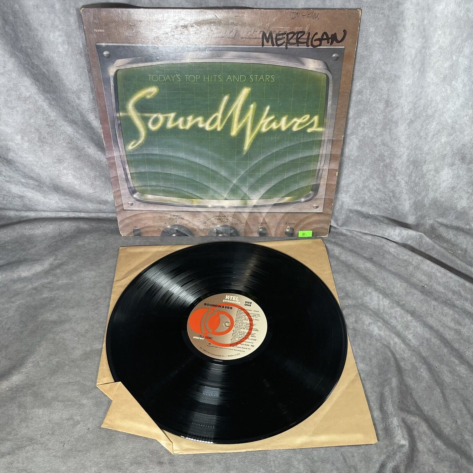 Vintage Vinyl LP K-Tel TU 2690 Sound Waves KISS Air Supply Lipps Inc Prince