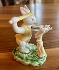 Vintage ALBERT KESSLER Ceramic Bunny Rabbit Figurine Orchestra Music VIOLIN picture