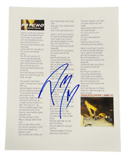 POST MALONE SIGNED PSYCHO LYRIC SHEET AUTHENTIC AUTOGRAPH POSTY COA picture