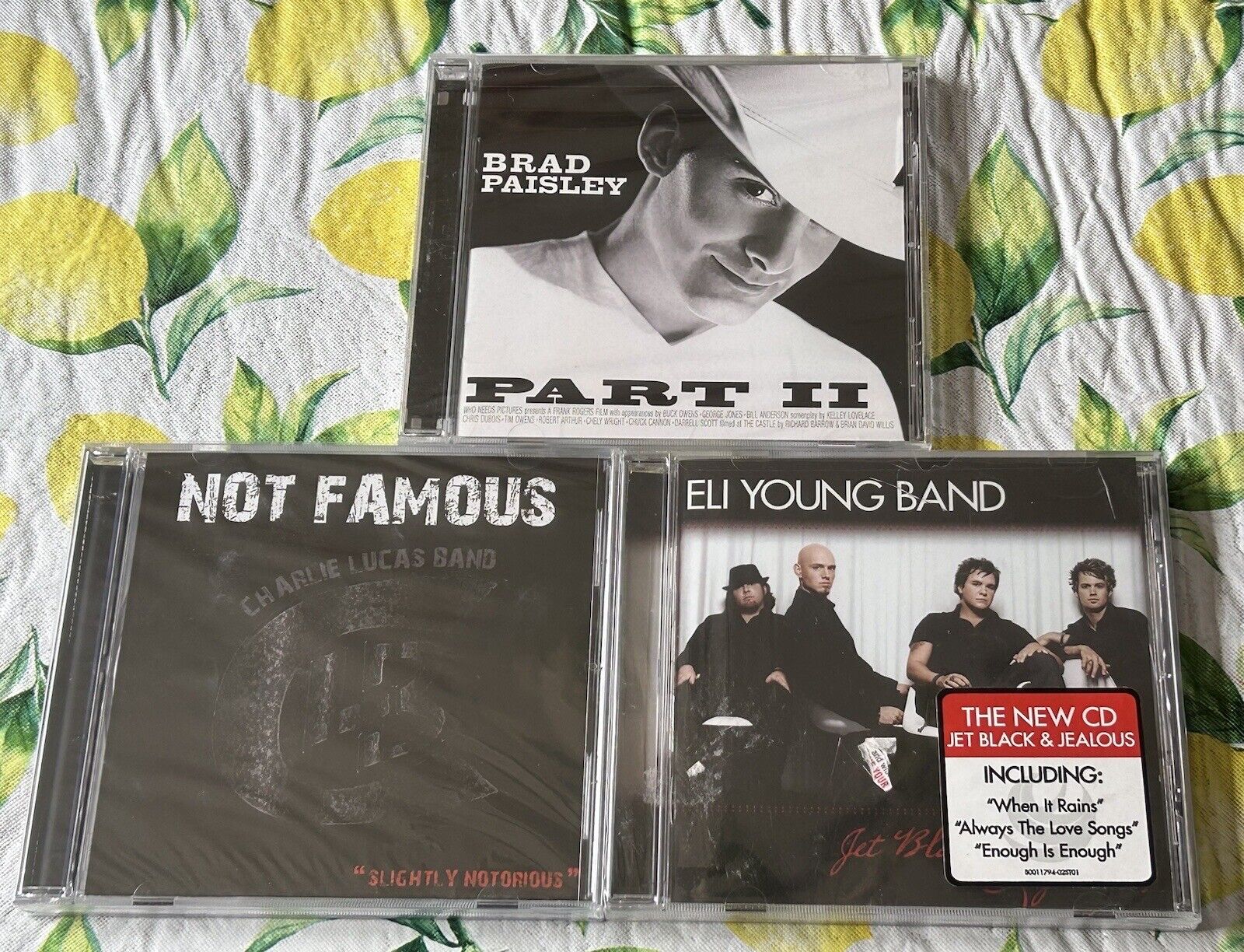 Brad Paisley, Eli Young Band & Charlie Lucas Band New Unopened Country CD’s