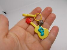 1980s Bell Charm Guitar Yellow Blue Notes Red End Plastic Complete picture