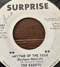 The Barrys, Anytime of the Year ~ When You're Gone, 45rpm Promo, Mercury SP-3001 picture