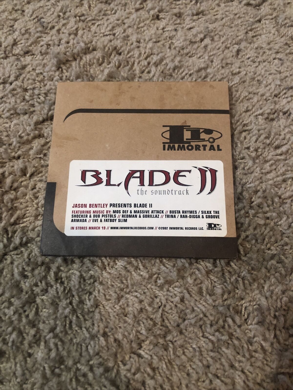 Blade 2 Promo CD Immortal Mos Def, Busta Rhymes