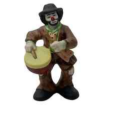 Emmett Kelly Jr Figurine Clown with Bongo Drum 3 ½” Tall by Flambro picture