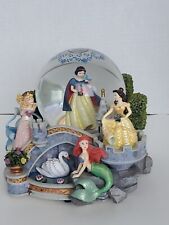 Vintage Disney Multi Princess Once Upon A Dream Snow Globe Music Box Snow White picture