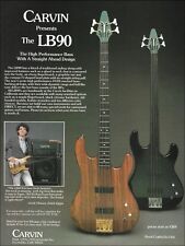 Scott Thunes (Frank Zappa Band) 1987 Carvin LB90 KOA Bass guitar 8 x 11 ad print picture