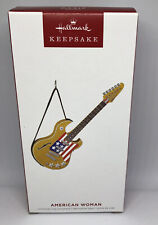 HALLMARK Electric Guitar Christmas Ornament Plays AMERICAN WOMAN - The Guess Who picture