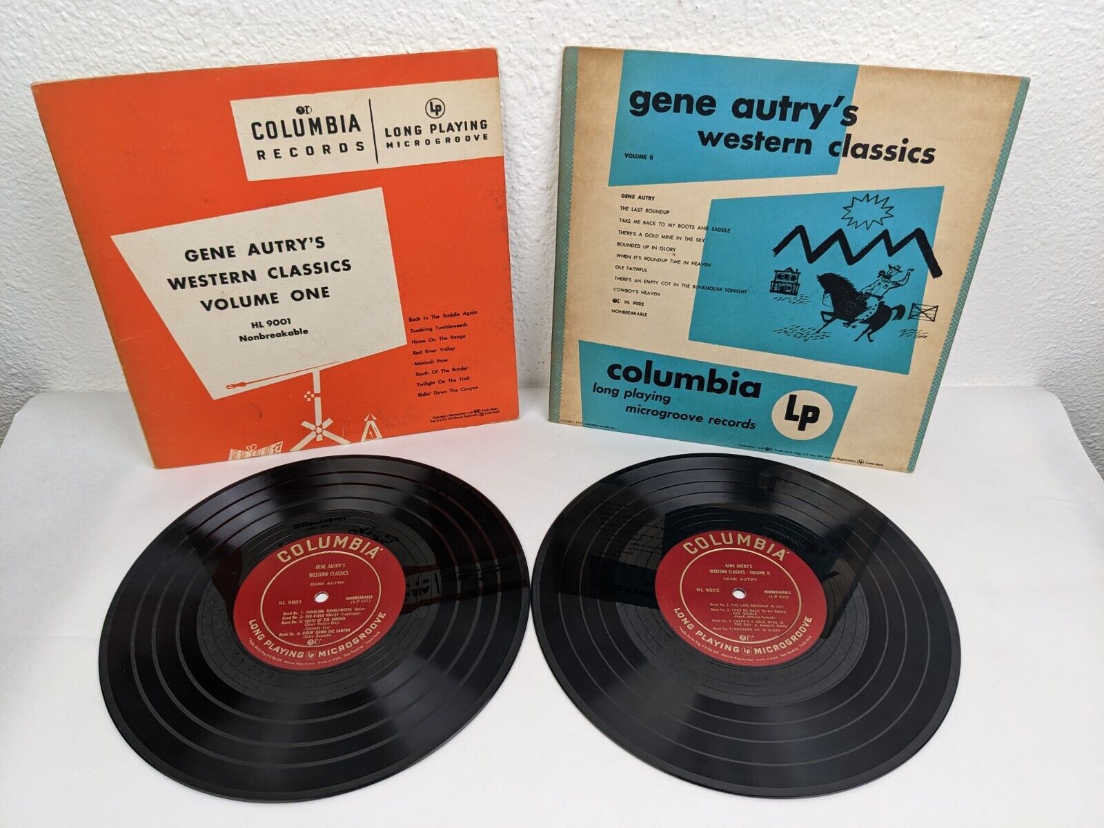 Rare Vtg 1949 Gene Autry\'s Western Classics Volumes 1 & 2 HL 9001 9002 10\
