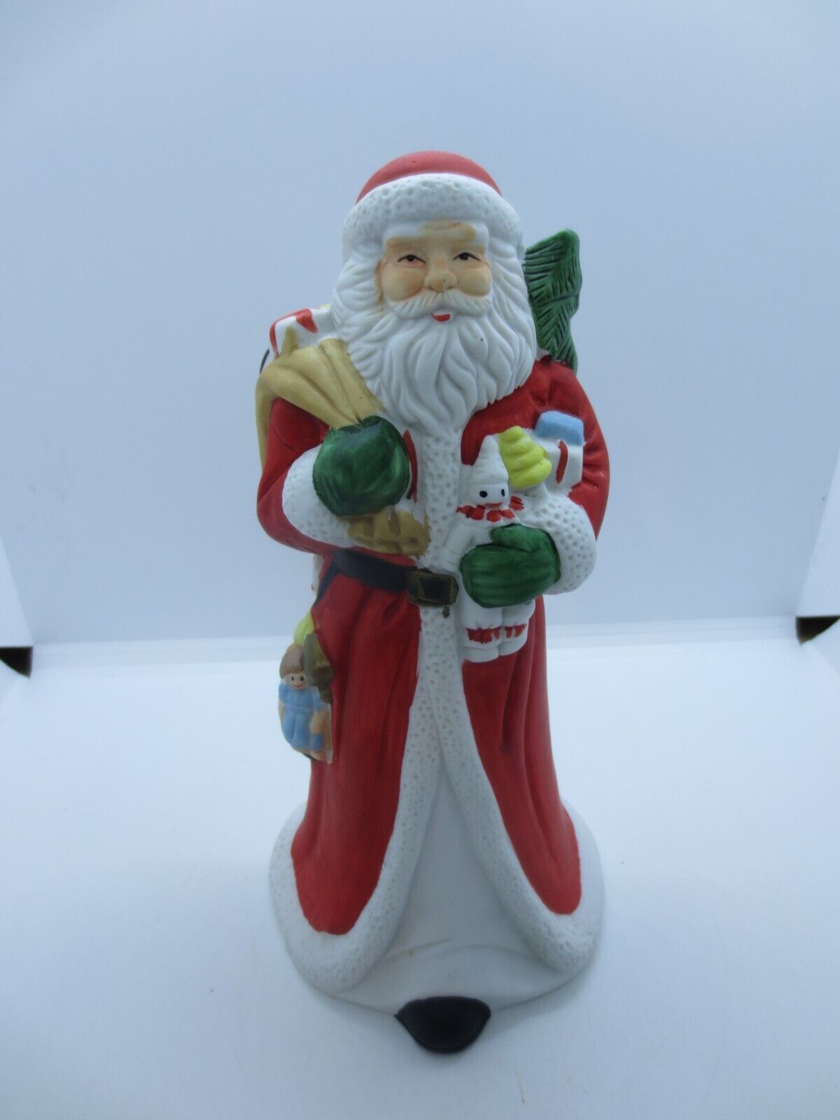 Christmas Santa Claus Porcelain Musical  Holiday Figurine - Vintage - Tawain