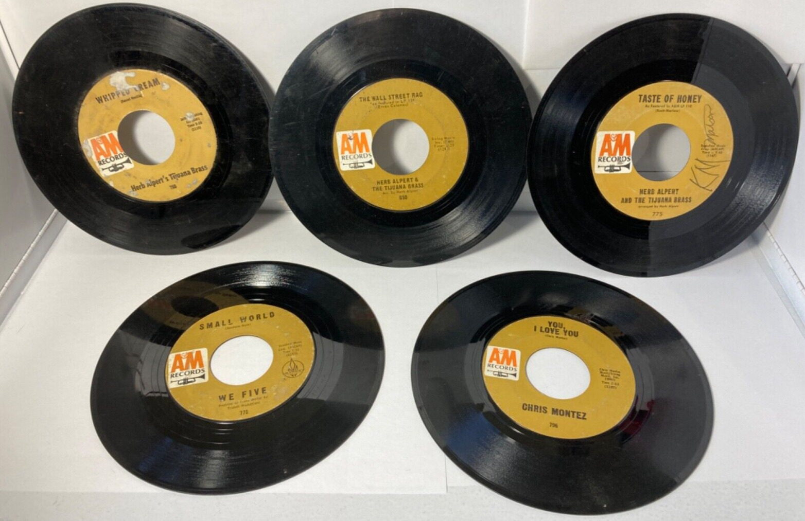 A&M Records 45s Lot Herb Alpert-We Five-Chris Montez 5-7\