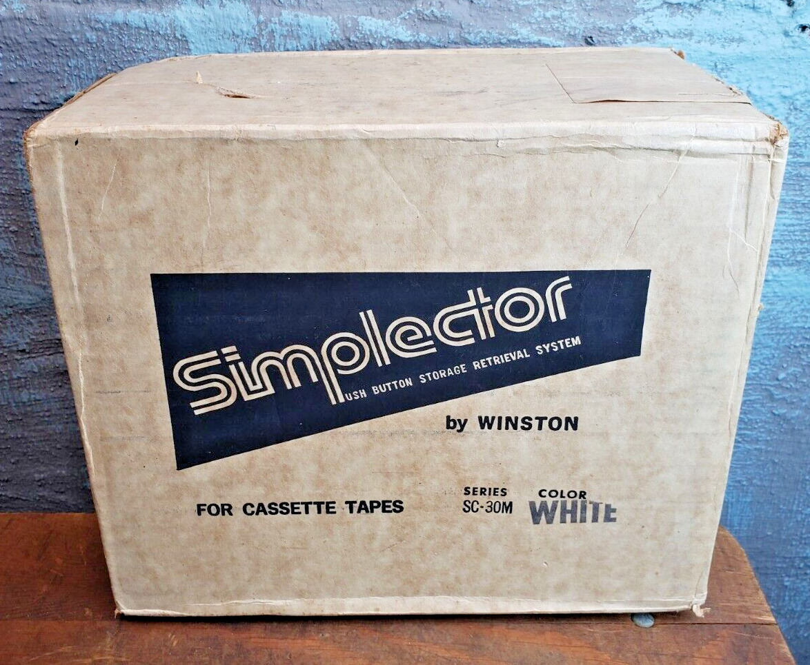 Vintage NOS Simplector SC-30M Cassette Push Button Retrieval Storage System New