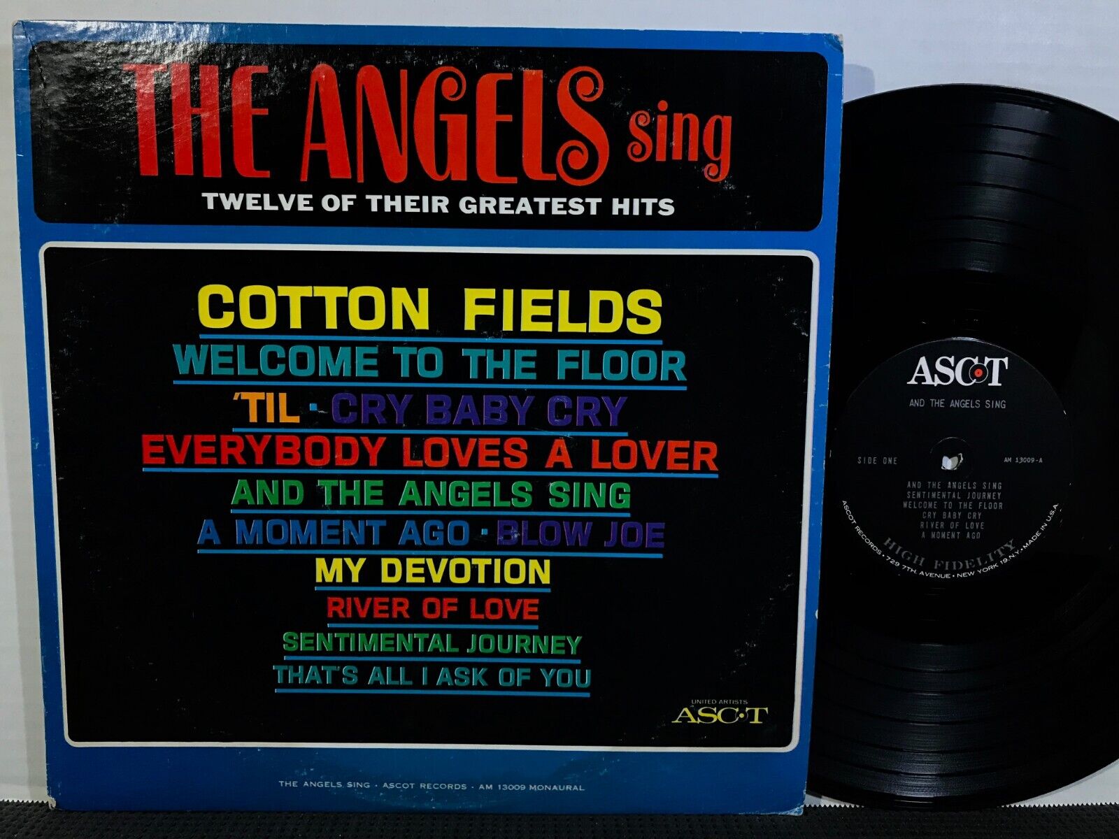 THE ANGELS Sing Twelve O Their Greatest Hits LP ASCOT AM 13009 MONO 1963