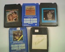 Lot of 5 8 Track Tape Cartridges Grease, Commander Cody, Three Dog Night,Santana picture