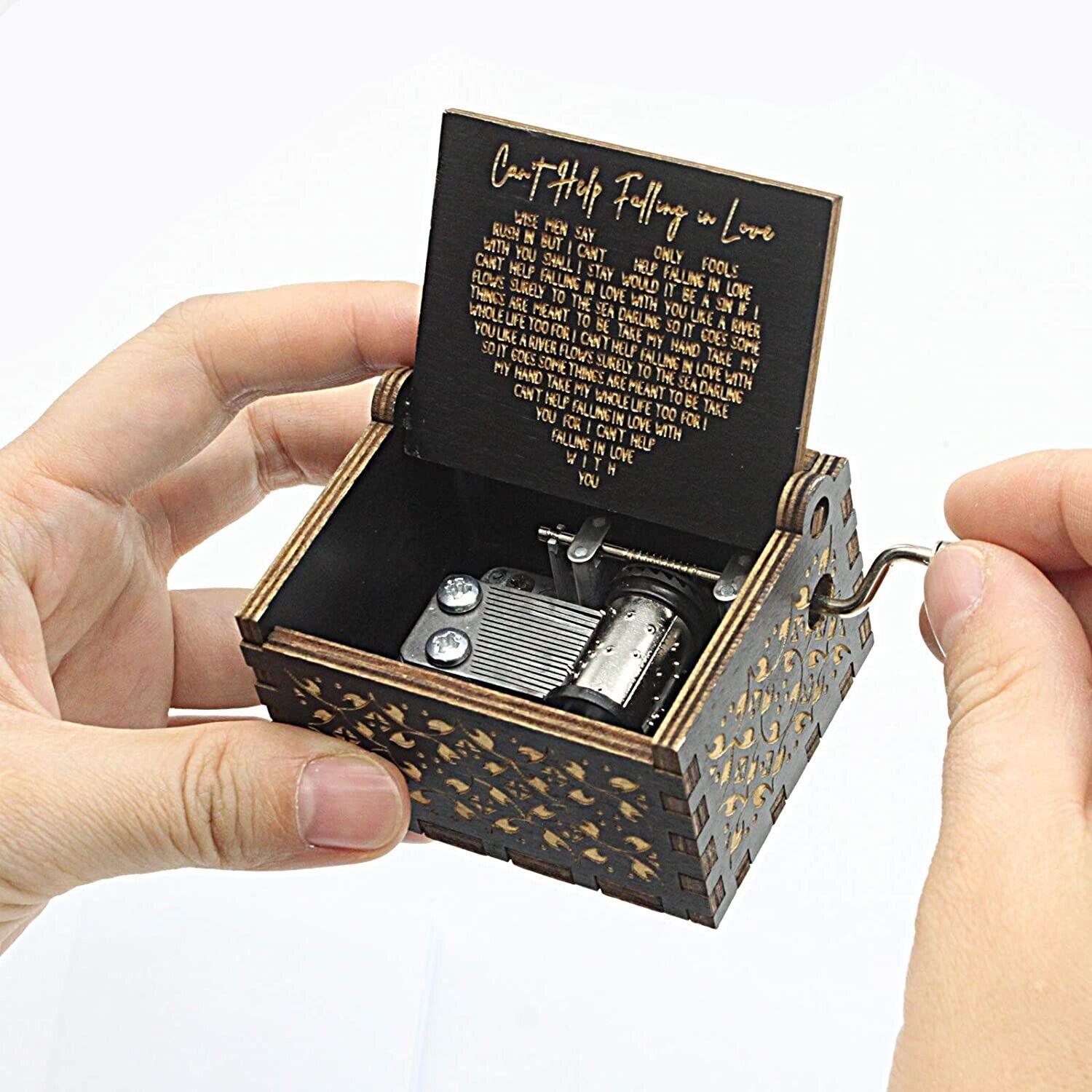 Music Box - Gifts for Lover, Can't Help Falling in Love Wood Music Box