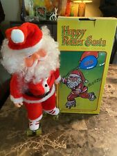 Vintage 1985 Christmas Roller Skating Santa Claus Roller Moves/ Music Box WORKS picture