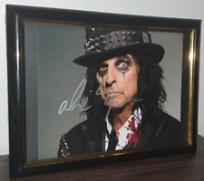 ALICE COOPER - HAND SIGNED PHOTO - WITH COA - WHOLE BAND FRAMED PHOTO picture