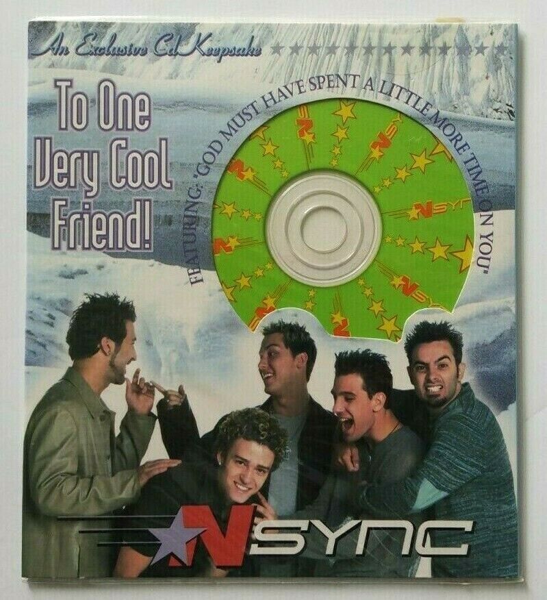 NSYNC: GOD MUST HAVE SPENT A LITTLE MORE TIME ON YOU - 2000 CD GREETING CARD