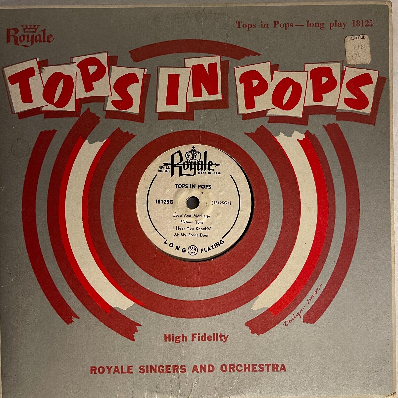 Royale Singers And Orchestra ‎– Tops In Pops Vinyl, 10