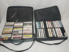 Lot Of 62 Vintage Cassettes With Travel Cases Willie Nelson, CONWAY, EAGLES, etc picture