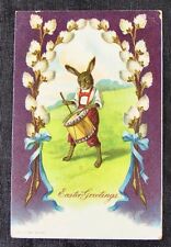 Antique Easter Postcard, Bunny Playing Drum picture