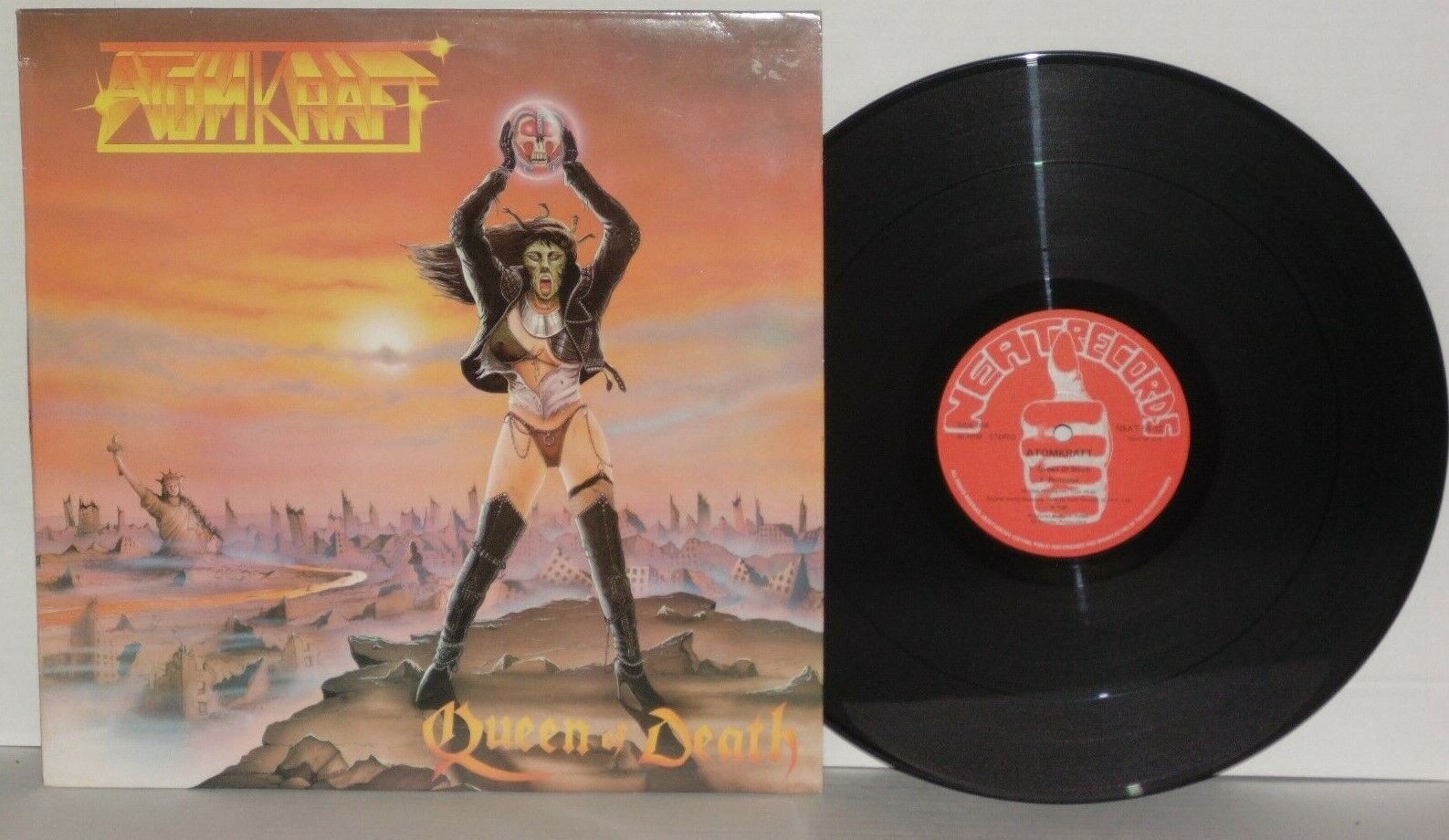 ATOMKRAFT Queen of Death EP VG+ 1986 UK 12\