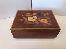 Vintage Music Box Mapsa Switzerland Flower Design picture