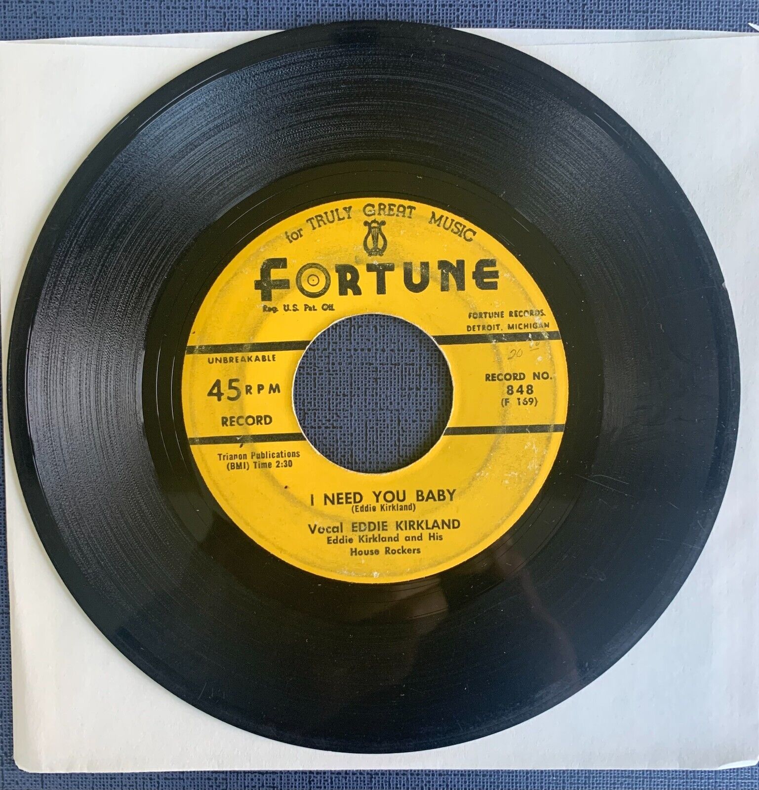 Eddie Kirkland - I Need You Baby - Original 1959 Blues - Very Rare - Fortune 