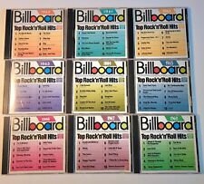 Billboard Top Rock 'n' Roll Hits 1960 to 1968 - 9 CD Lot - 90 Songs picture