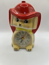 Vintage Alarm Clock Dog Red Hat Music Alarm Clock picture
