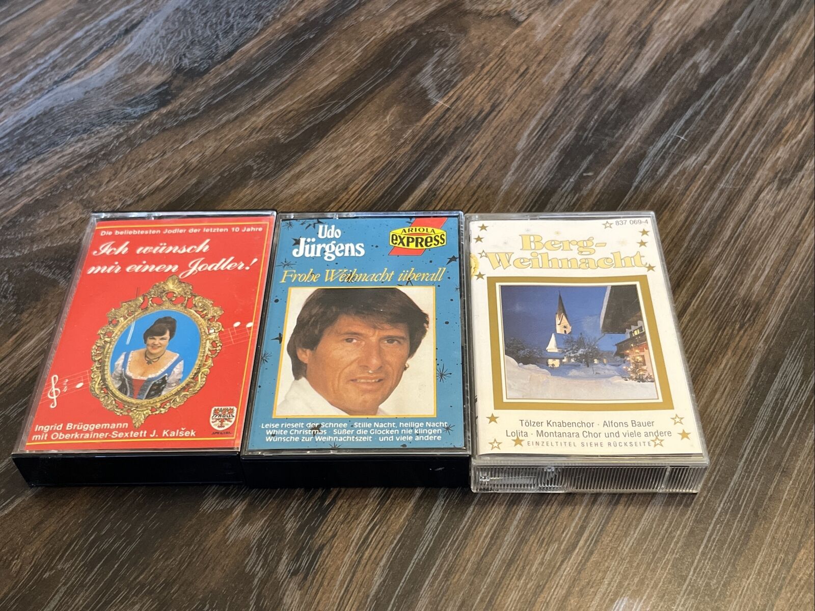 Vintage German Cassette Lot, Udo Jurgens, Ingrid Bruggemann & Berg-Weihnacht