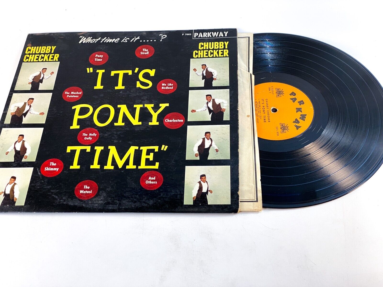 Chubby Checker - It\'s Pony Time 1961 VG+/VG Ultrasonic Clean Vintage Vinyl