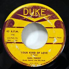 EARL FOREST 45 Ohh Ohh Wee Your Kind of Love DUKE Original press Blues  Sw 143 picture