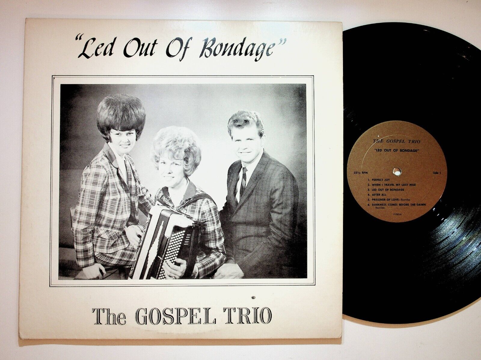 Elizabethton TN Gospel Trio Led Out Of Bondage Gospel Christian Vinyl LP Record