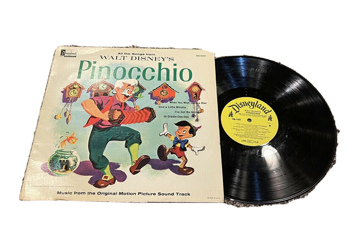 Disneyland Pinnochio Vinyl Record *First Pressing* G+/Good Plus
