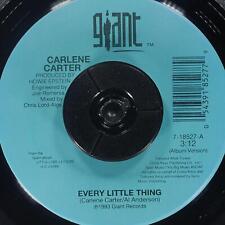 CARLENE CARTER Every Little Thing / Long Hard Fall GIANT RECORDS 7-18527 NM 45 picture